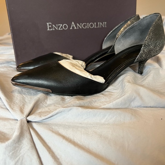 Enzo Angiolini Black Women's Shoes Kitten Heel - Picture 1 of 7